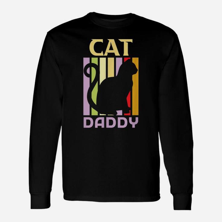 Mens Cat Daddy Shirt For Men, Cat T-Shirts Funny For Cat Lovers Unisex Long Sleeve
