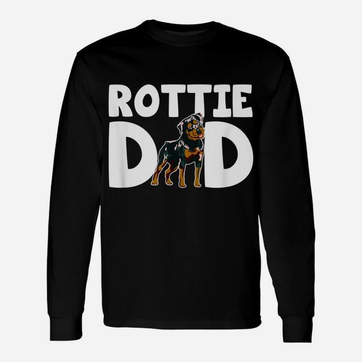 Mens Colorful Rottie Lover I Love My Rottweiler Dad Puppy Owner Unisex Long Sleeve