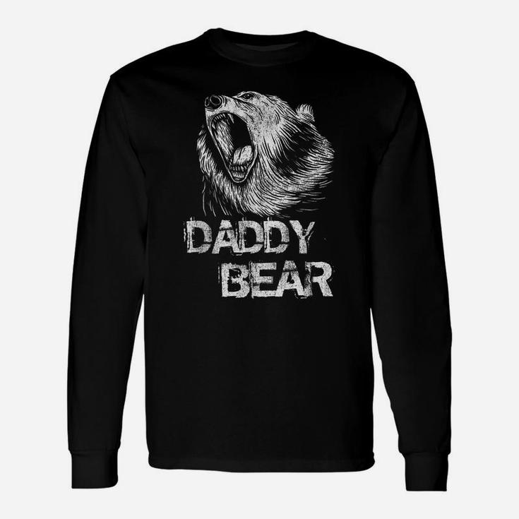 Mens Daddy Bear Funny Tee Father's Day Papa Daddy Father Gift Unisex Long Sleeve