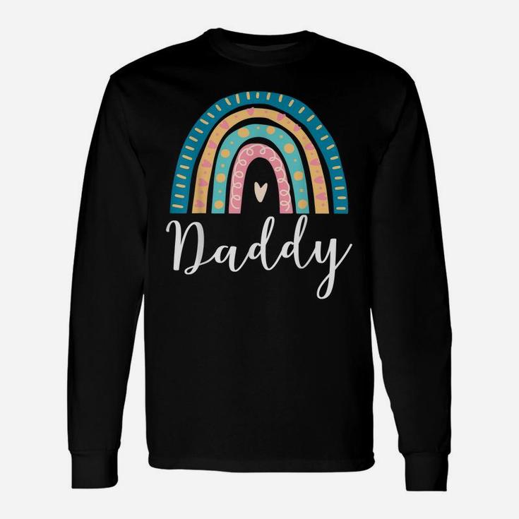 Mens Daddy Rainbow Gifts For Men Dad Family Matching Birthday Unisex Long Sleeve