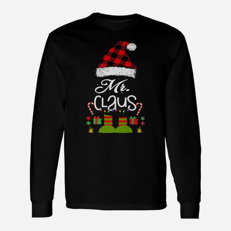Mens Mr-Claus Matching-Couple-Husband-Wife His-&-Her Christmas Unisex Long Sleeve