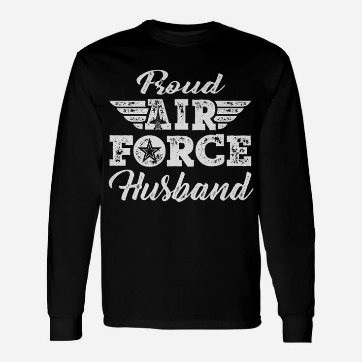 Mens Proud Us Air Force Husband Pride Military Family Spouse Gift Unisex Long Sleeve