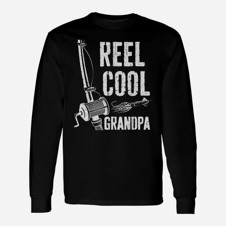 Mens Reel Cool Grandpa  Fishing Father's Day Gift Shirt Unisex Long Sleeve