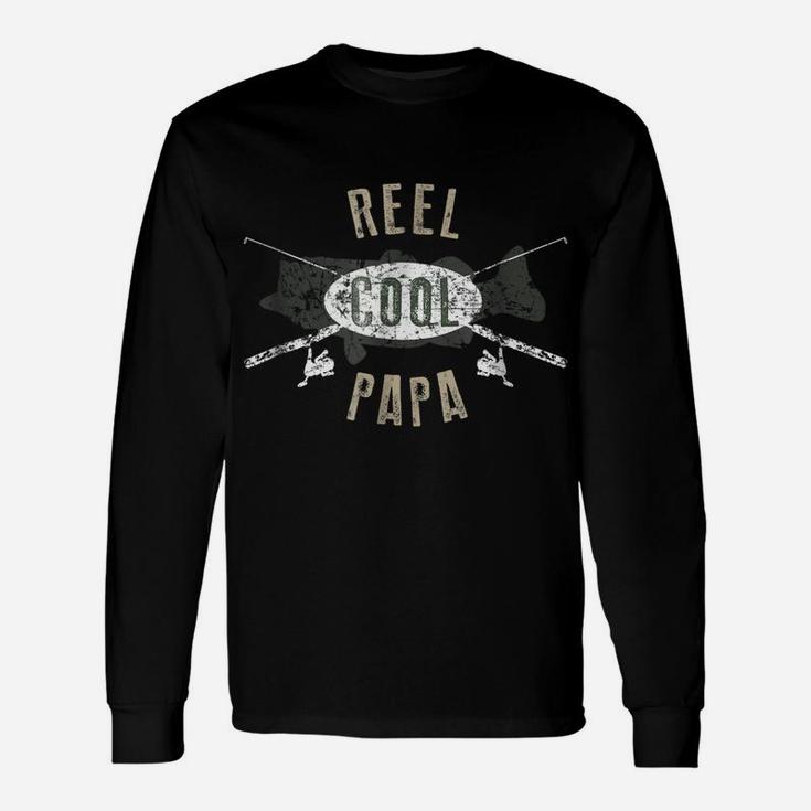 Mens Reel Cool Papa Shirt, Cute Fishing Father's Day Gift Unisex Long Sleeve