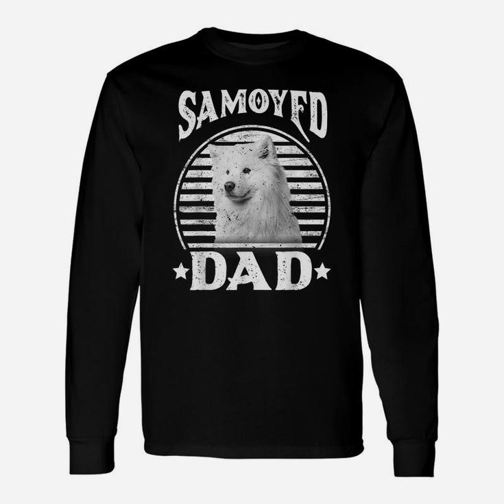 Mens Samoyed Dad Retro Happy Father's Day Unisex Long Sleeve