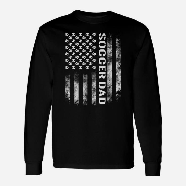 Mens Soccer Dad Funny Usa Flag Father's Day Gift Unisex Long Sleeve