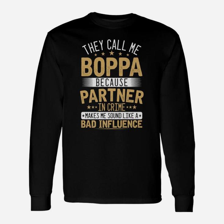 Mens They Call Me Boppa - Xmasfather's Day Grandpa Unisex Long Sleeve