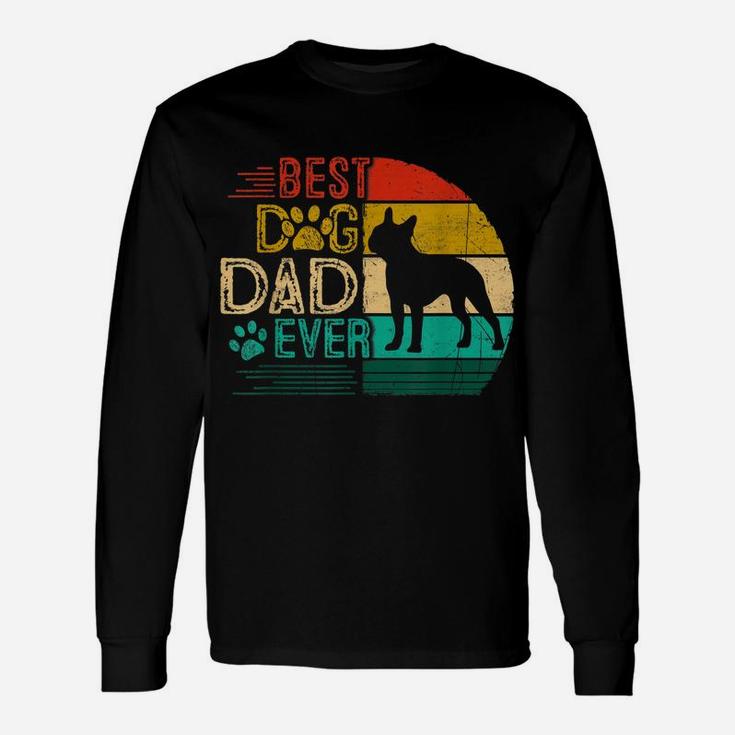 Mens Vintage Best Boston Terrier Ever Shirt Father's Day For Dad Unisex Long Sleeve