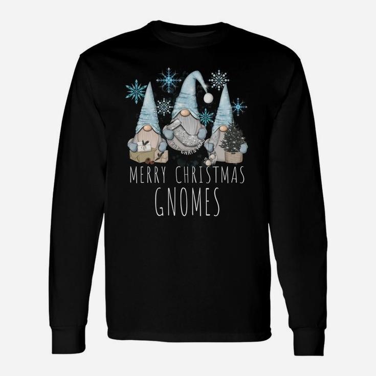 Merry Christmas Gnomies Winter Snowflake Funny Gnome Gift Unisex Long Sleeve