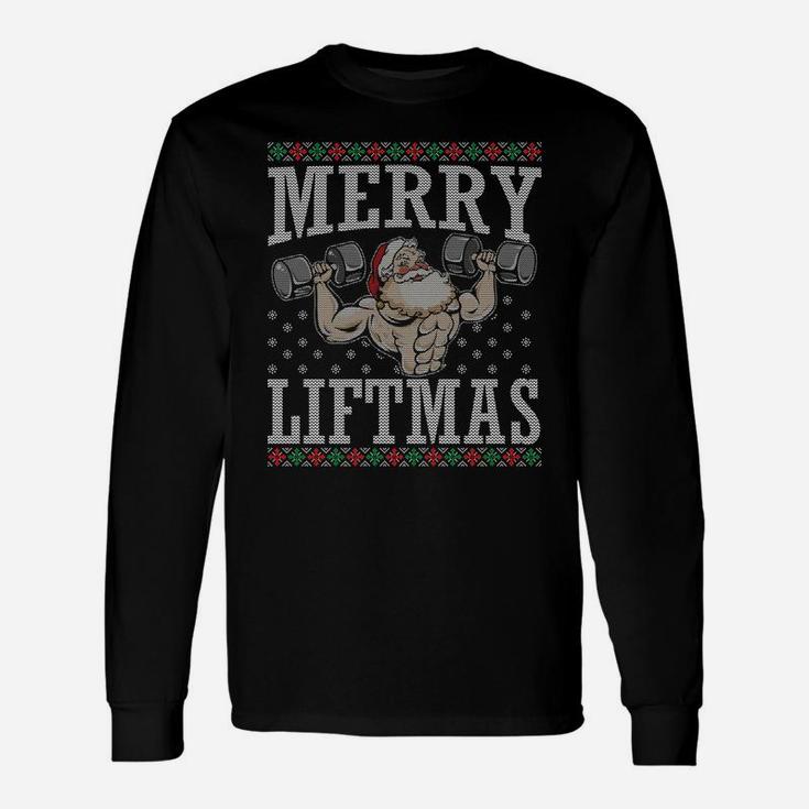 Merry Liftmas Funny Fitness Weight Lifting Workout Gym Gift Unisex Long Sleeve