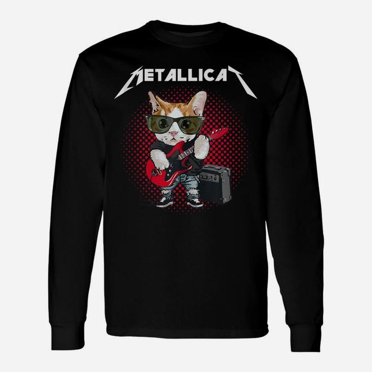 Metallicat Rock Music Funny Parody Cat Lovers Concert Unisex Long Sleeve