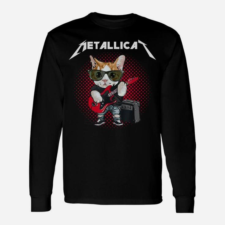 Metallicat Rock Music Funny Parody Cat Lovers Concert Unisex Long Sleeve