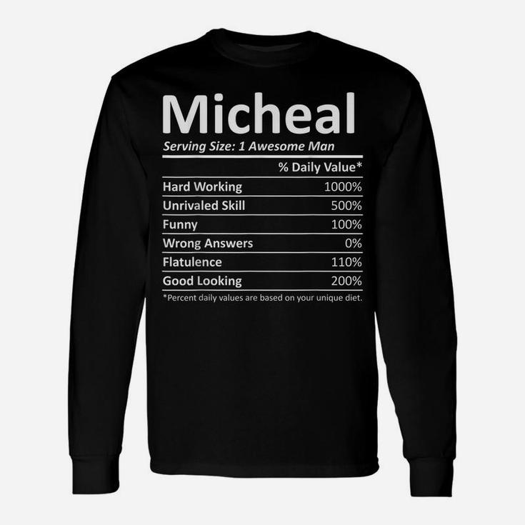 Micheal Nutrition Funny Birthday Personalized Name Gift Idea Unisex Long Sleeve