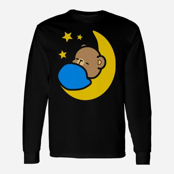 Milk Mocha Bear Heavenly Sleep Moon Stars Valentines Him Shirt Long Sleeve T-Shirt