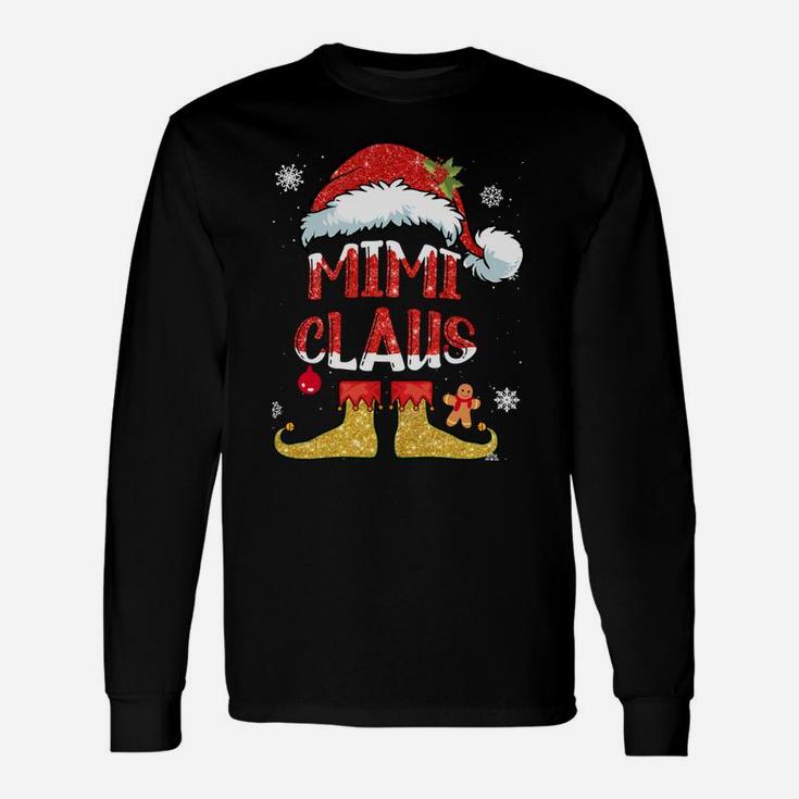 Mimi Claus Christmas Santa Hat Family Group Matching Pajama Sweatshirt Unisex Long Sleeve