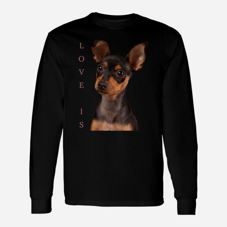 Miniature Pinscher Shirt Dog Mom Dad Tshirt Love Puppy Pet Unisex Long Sleeve