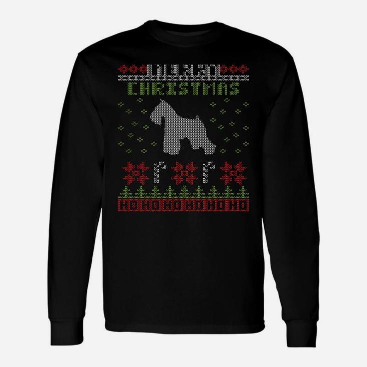 Miniature Schnauzer Dog Ugly Christmas Sweater Sweatshirt Sweatshirt Unisex Long Sleeve
