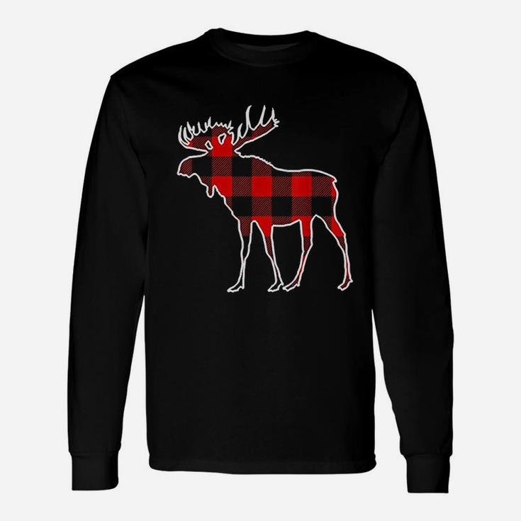 Moose Red Buffalo Plaid Deer Elk Matching Unisex Long Sleeve