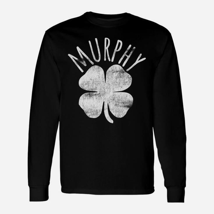 Murphy Irish Clover St Patrick's Day Matching Family Gift Unisex Long Sleeve