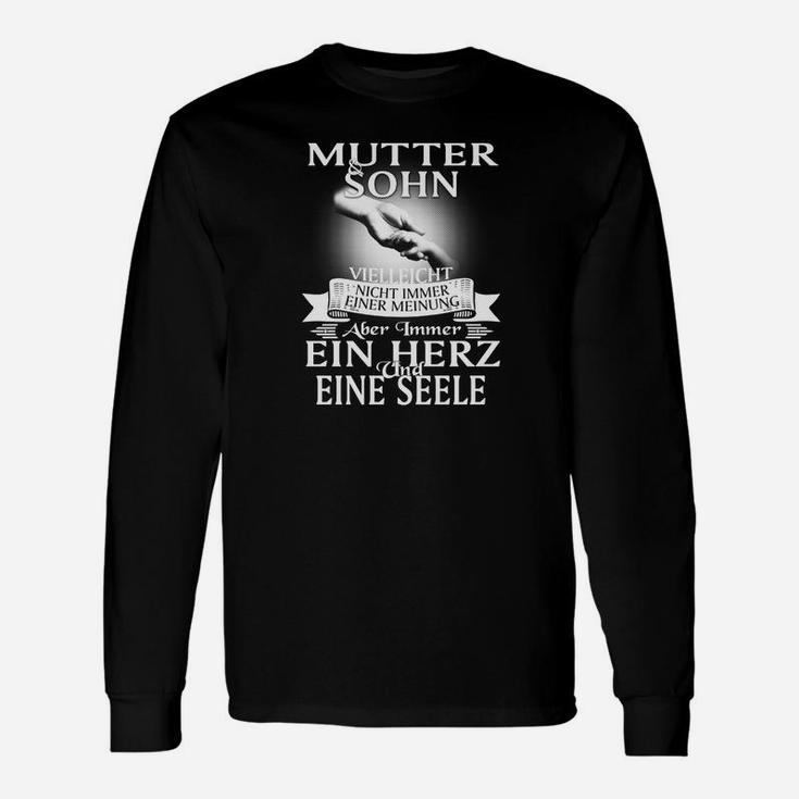 Mutter-Sohn Verbundenheit Langarmshirts mit Ein Herz, Eine Seele Design