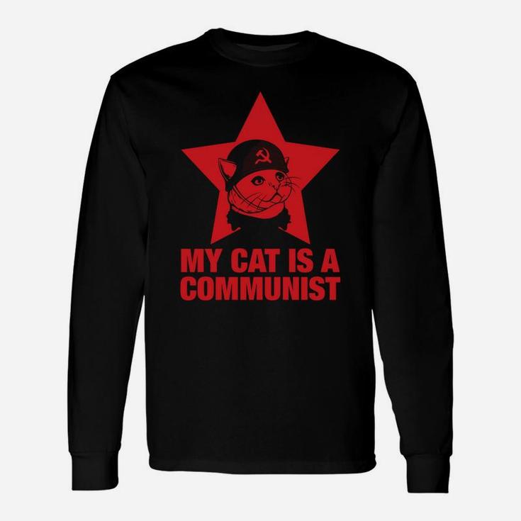 My Cat Is A Communist Unisex Long Sleeve
