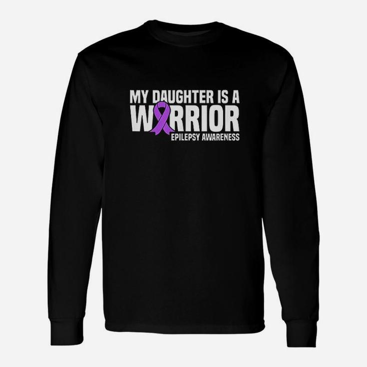 My Daughter Is A Warrior Purple Ribbon Unisex Long Sleeve