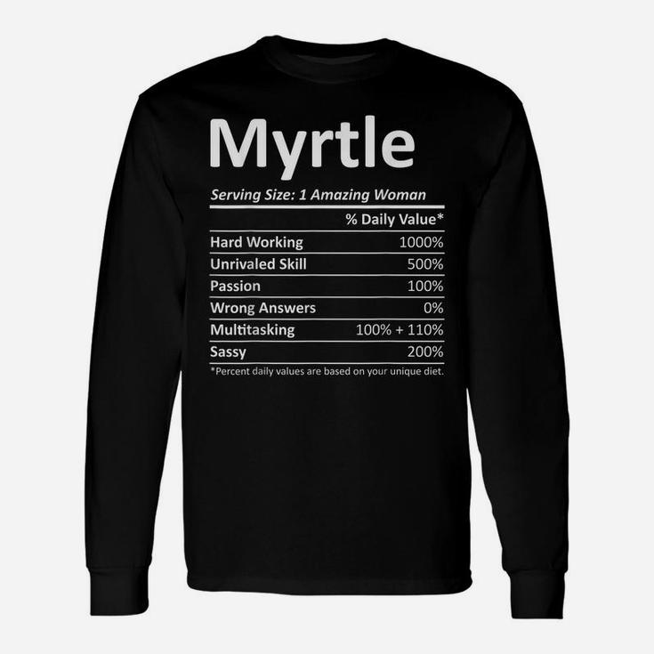 Myrtle Nutrition Personalized Name Funny Christmas Gift Idea Unisex Long Sleeve