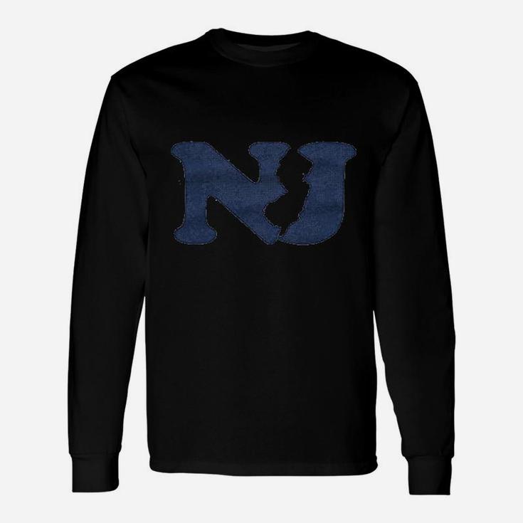 New Jersey Nj Map Long Sleeve T-Shirt