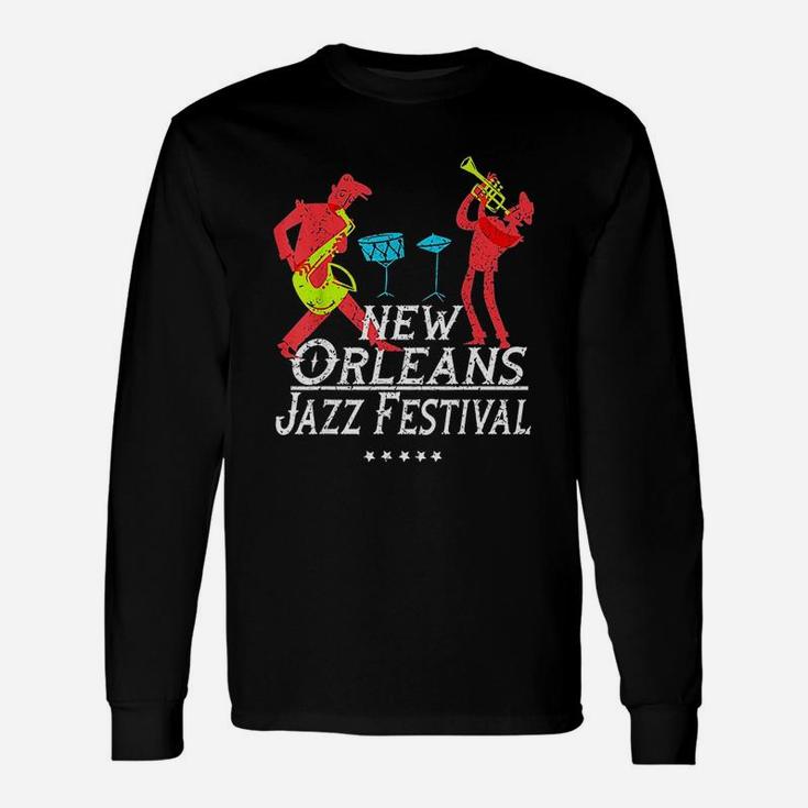 New Orleans Festival Of Jazz Music Long Sleeve T-Shirt