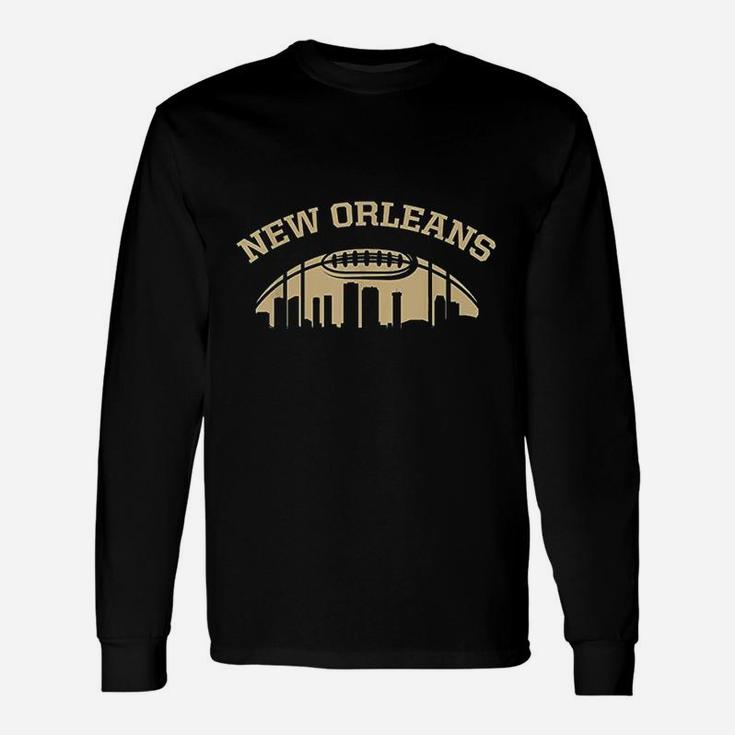 New Orleans Skyline New Orleans Football Long Sleeve T-Shirt