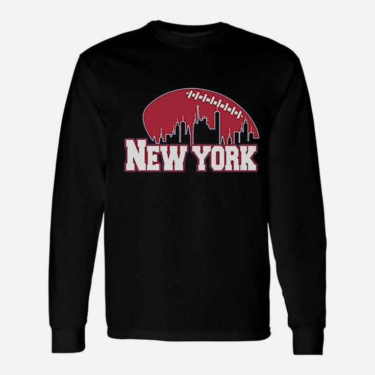 New York Football Skyline Long Sleeve T-Shirt