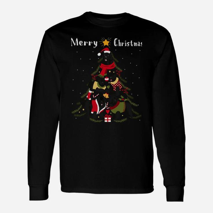 Newfoundland Christmas Tree Xmas Dog Lover Sweatshirt Unisex Long Sleeve
