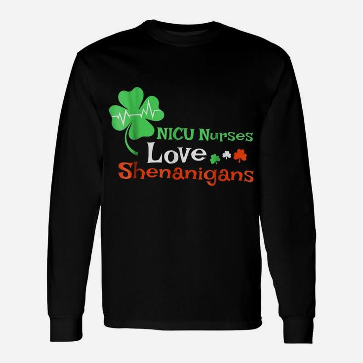 Nicu Nurses Shenanigans St Patrick Day Emergency Room Shirt Unisex Long Sleeve