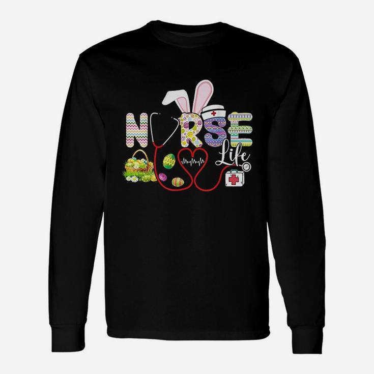 Nurse Bunny Easter Eggs Ears Love Nursing Unisex Long Sleeve