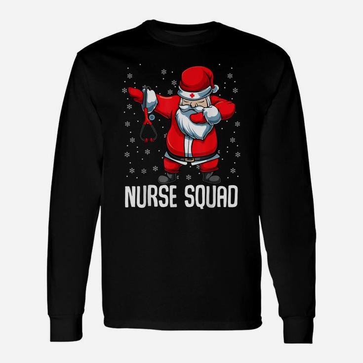 Nurse Squad Santa Dancing Christmas Nursing Job Emergency Unisex Long Sleeve
