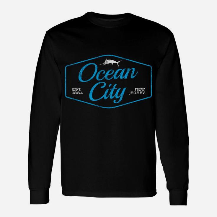 Ocean City Nj Sweatshirts Hoodie Marlin Design Unisex Long Sleeve