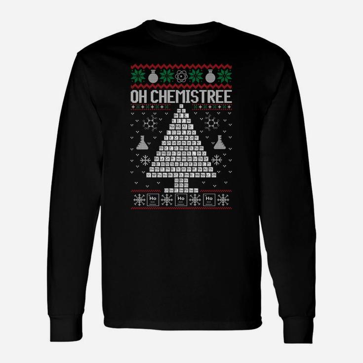 Oh Chemist Tree Merry Chemistree Chemistry Ugly Christmas Sweatshirt Unisex Long Sleeve