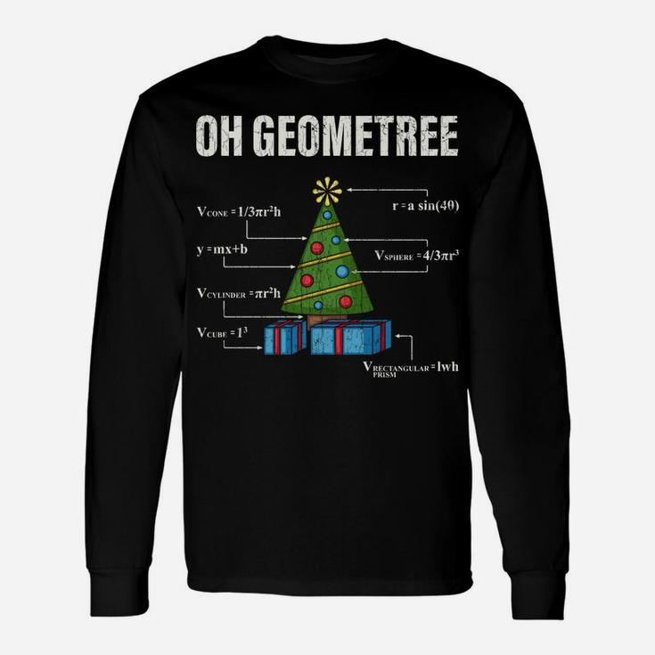 Oh Geometree Apparel Funny Geometry Gift Christmas Math Tree Sweatshirt Unisex Long Sleeve