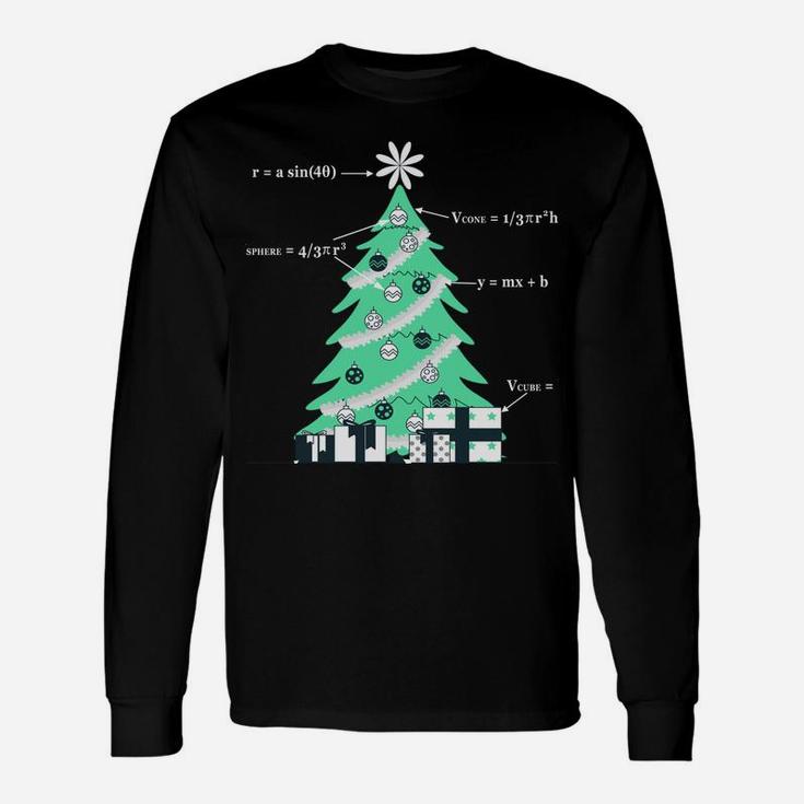 Oh Geometree Christmas Tree Funny Xmas Gift For Math Teacher Sweatshirt Unisex Long Sleeve