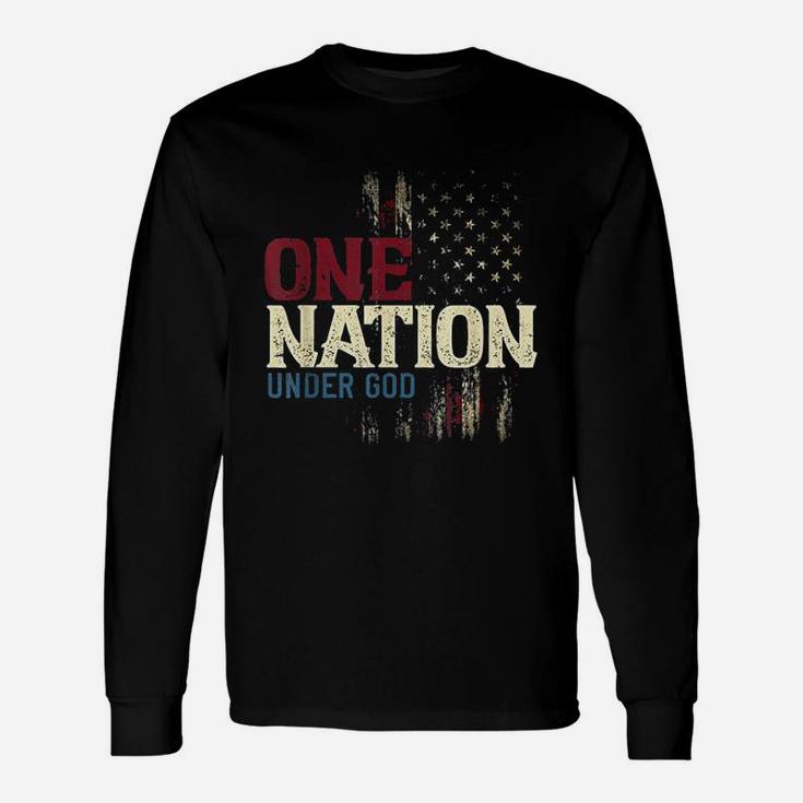 One Nation Under God American Flag Unisex Long Sleeve