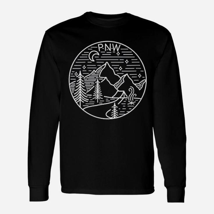 Pacific Northwest Outdoors Trees Mountain Unisex Long Sleeve