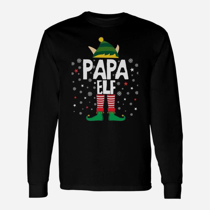 Papa Elf Funny Christmas Gifts For Dad Matching Pajama Party Sweatshirt Unisex Long Sleeve