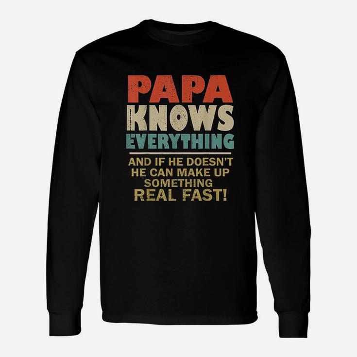 Papa Know Everything Vintage Unisex Long Sleeve