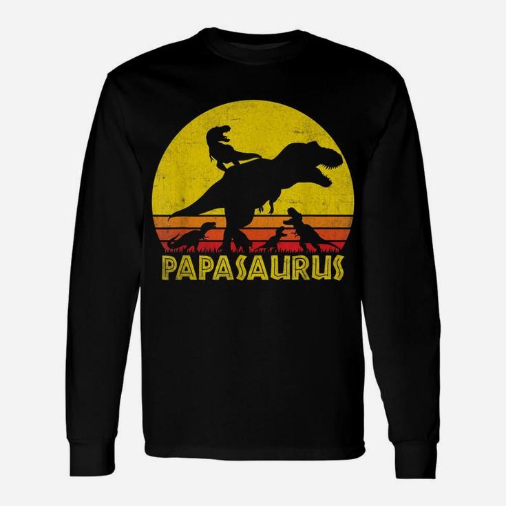 Papasaurus Dinosaur 4 Kids - Fathers Day Funny Gift For Dad Unisex Long Sleeve