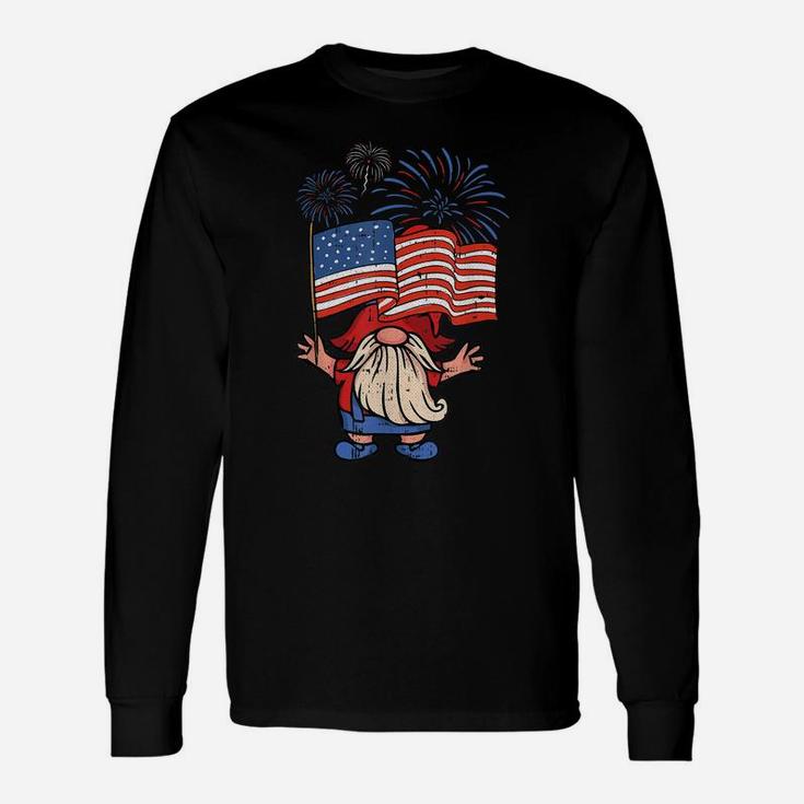 Patriotic Gnome 4Th Of July American Flag Independence Day Unisex Long Sleeve