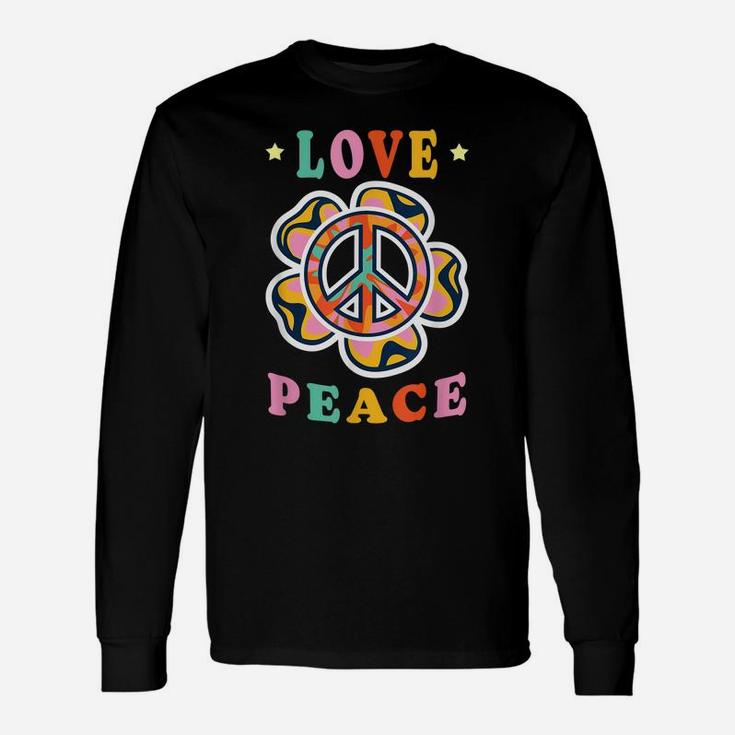 Peace Sign Flower Love Peace Hippie Costume 60S 70S Unisex Long Sleeve