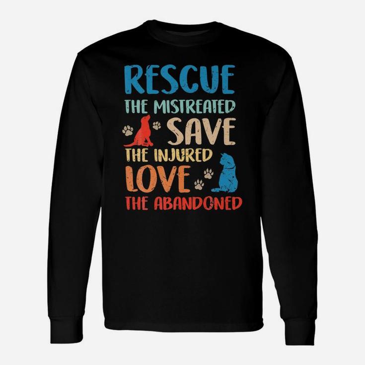 Ph Vintage-Animal Rescue Dog-Cat Lovers Costume Pet-Owners Unisex Long Sleeve