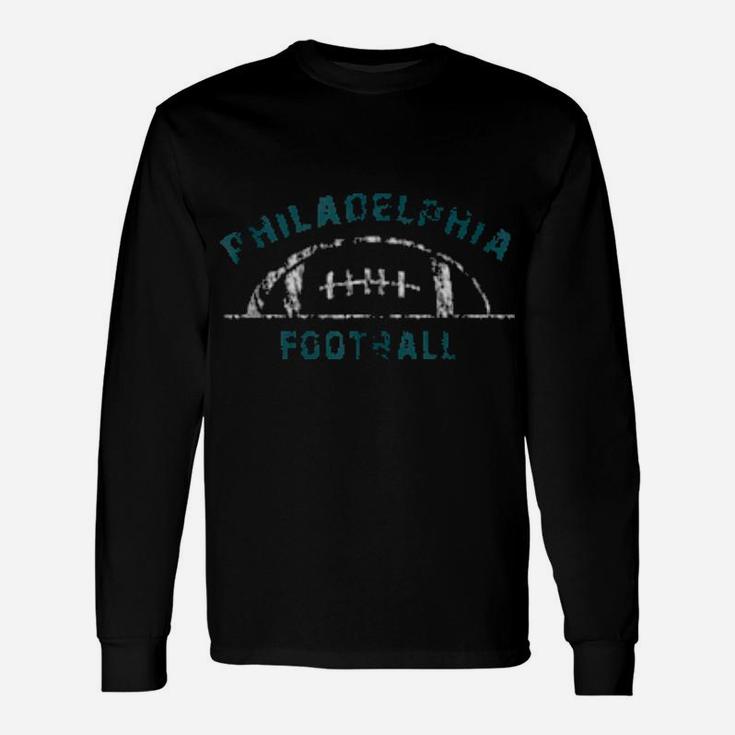 Philadelphia Football End Zone Game Day Distressed Vintage Long Sleeve T-Shirt