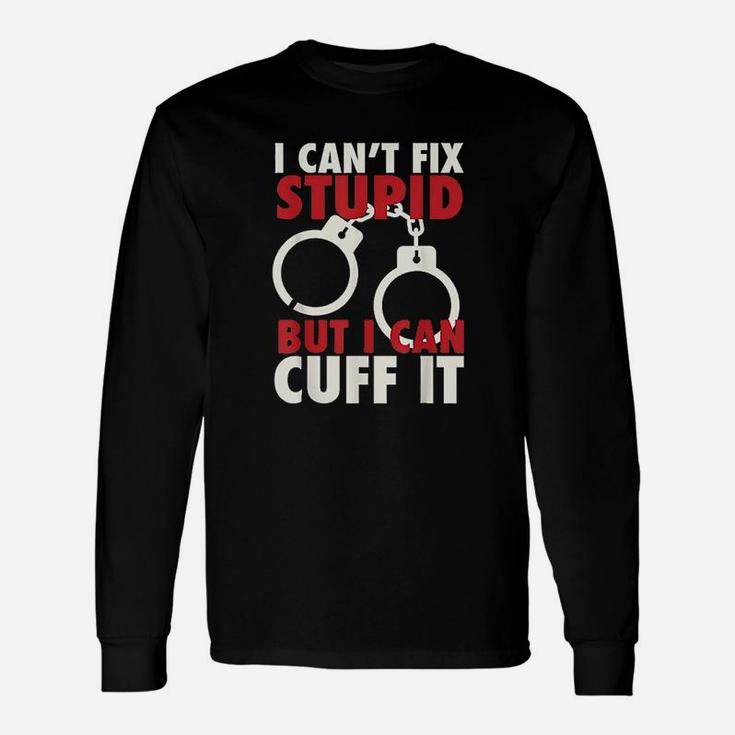 Police Officer Handcuff  Funny Cop Chain Unisex Long Sleeve