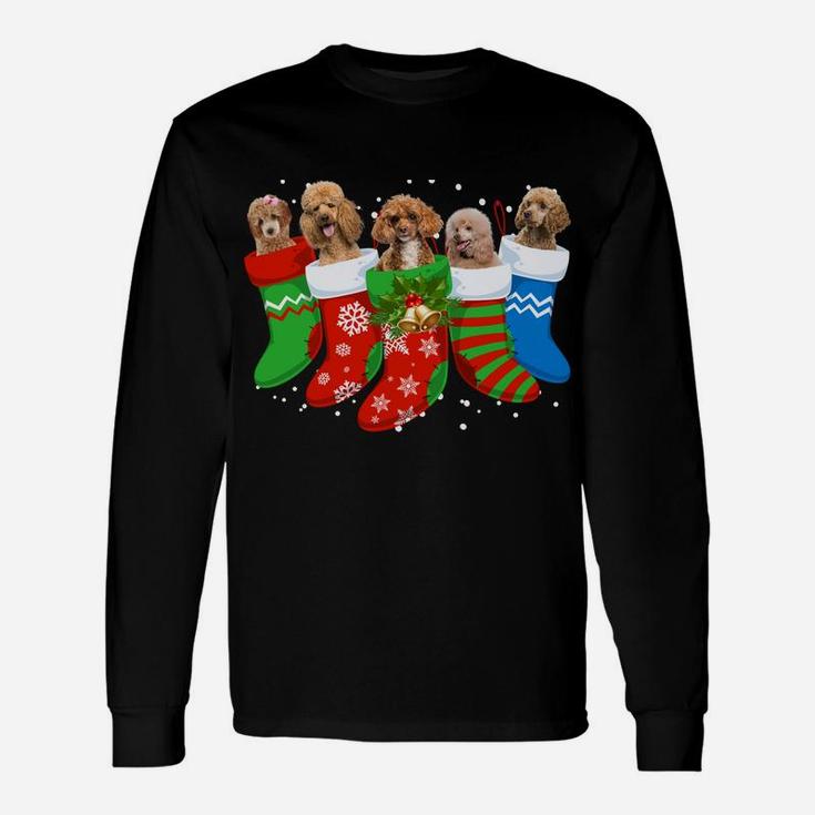 Poodle Christmas Sweater Poodle Dog Cute Socks Xmas Gift Sweatshirt Unisex Long Sleeve